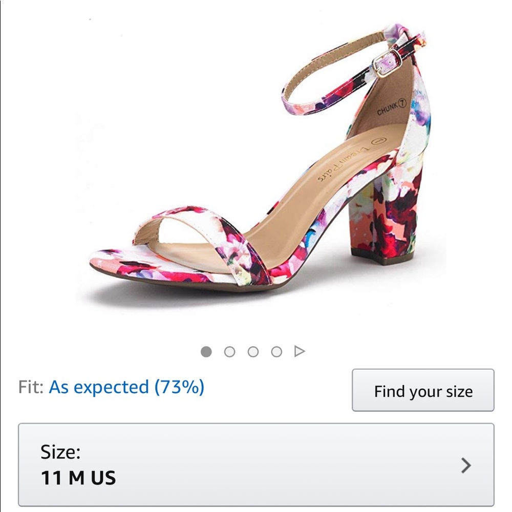 Floral 3" chunk heels!